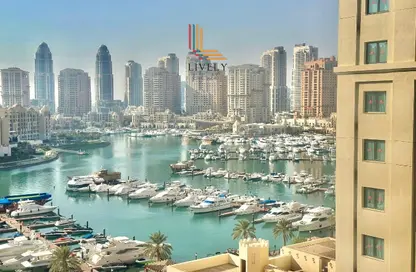 شقة - غرفة نوم - 2 حمامات للايجار في طريق بورتو الشرقي - بورتو أرابيا - جزيرة اللؤلؤة - الدوحة