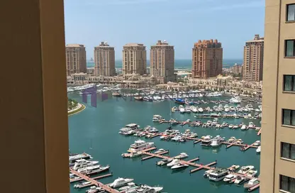 شقة - غرفة نوم - 2 حمامات للايجار في برج 28 - بورتو أرابيا - جزيرة اللؤلؤة - الدوحة