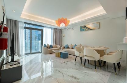 Apartment - 1 Bedroom - 2 Bathrooms for rent in Lusail Marina Heights - Marina District - Lusail Apartment - 1 Bedroom - 2 Bathrooms for rent in Lusail Marina Heights - Marina District - Lusail