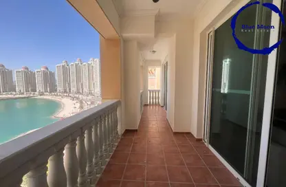 شقة - غرفة نوم - 2 حمامات للايجار في فيفا غرب - فيفا بحرية - جزيرة اللؤلؤة - الدوحة