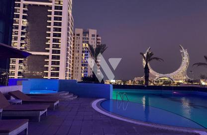 Apartment - 2 Bedrooms - 3 Bathrooms for rent in Lusail Marina Heights - Marina District - Lusail