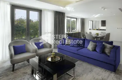 دوبلكس - 2 غرف نوم - 3 حمامات للايجار في برج رقم 1 - منطقة الأبراج - جزيرة اللؤلؤة - الدوحة