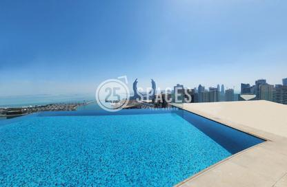 Duplex - 1 Bedroom - 2 Bathrooms for rent in Lusail Residence - Marina District - Lusail