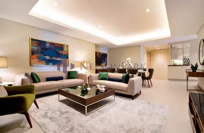 Apartment - 3 Bedrooms - 4 Bathrooms for rent in Abraj Bay - Abraj Quartiers - The Pearl Island - Doha