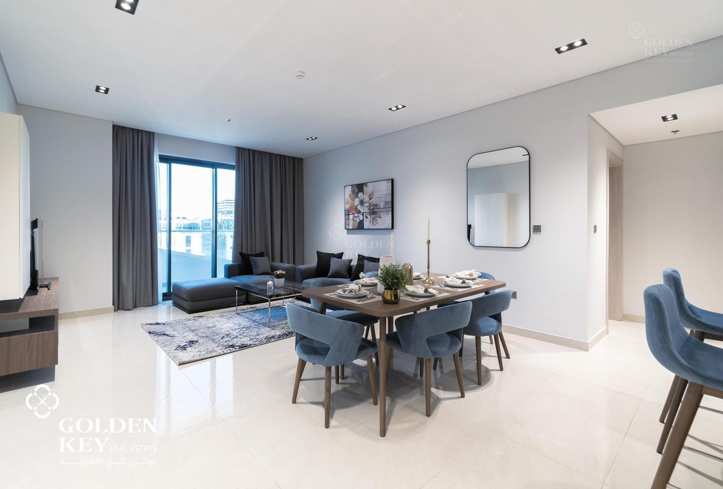 Luxurious 2BR+ Balcony| Full Furnished| Marina