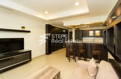 شقة - 1 حمام للايجار في طريق بورتو الغربي - بورتو أرابيا - جزيرة اللؤلؤة - الدوحة