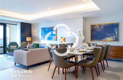 Apartment - 3 Bedrooms - 5 Bathrooms for rent in Abraj Bay - Abraj Quartiers - The Pearl Island - Doha