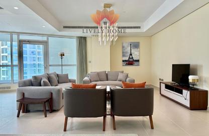 Apartment - 1 - 2 for rent in Lusail Marina Heights - Marina District - Lusail