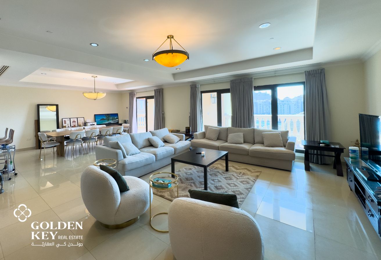 Marina View | Furnished 2BR w/ Balcony | The Pearl