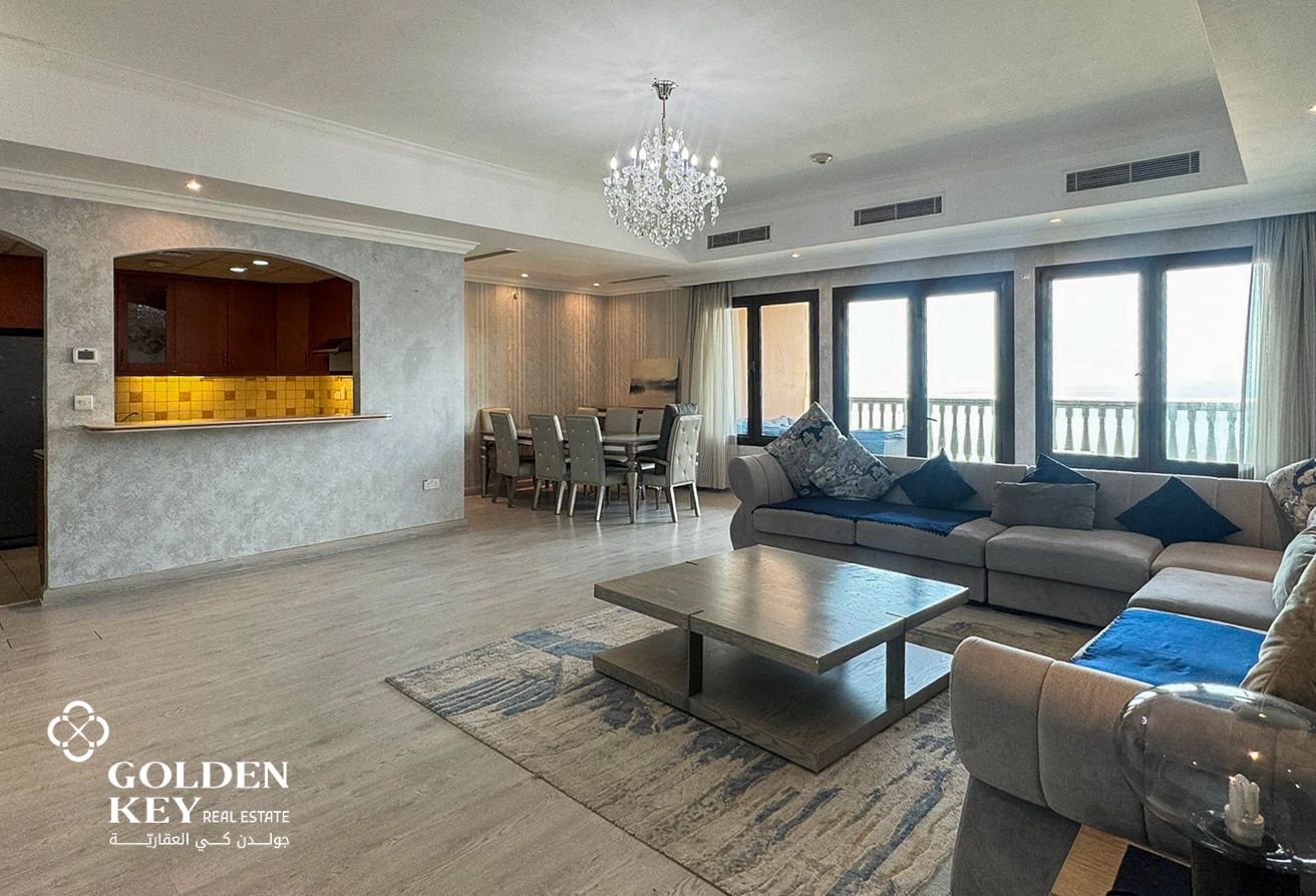 Sea View | Furnished 3BR w/ Balcony | Porto Arabia