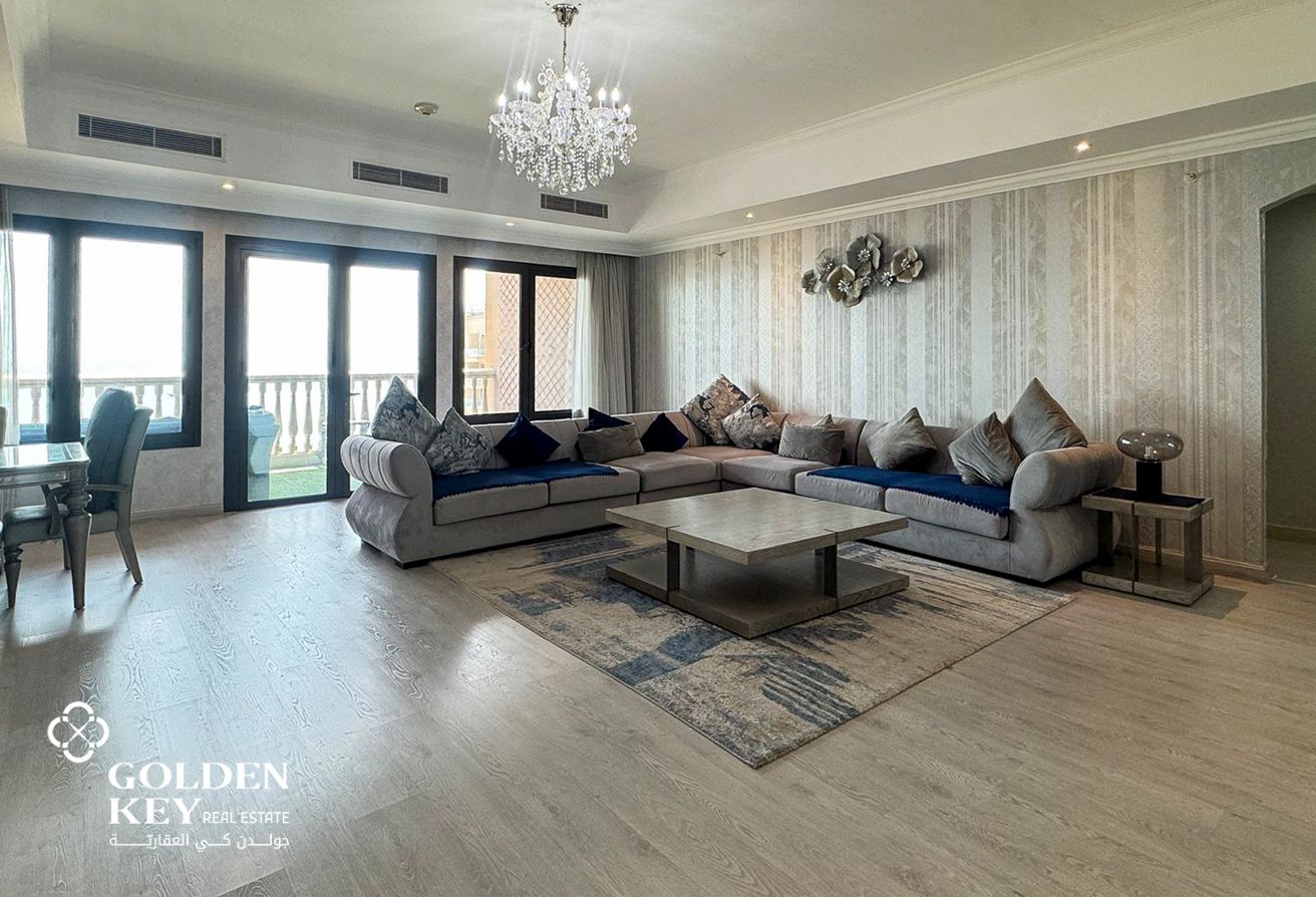 Sea View | Furnished 3BR w/ Balcony | Porto Arabia