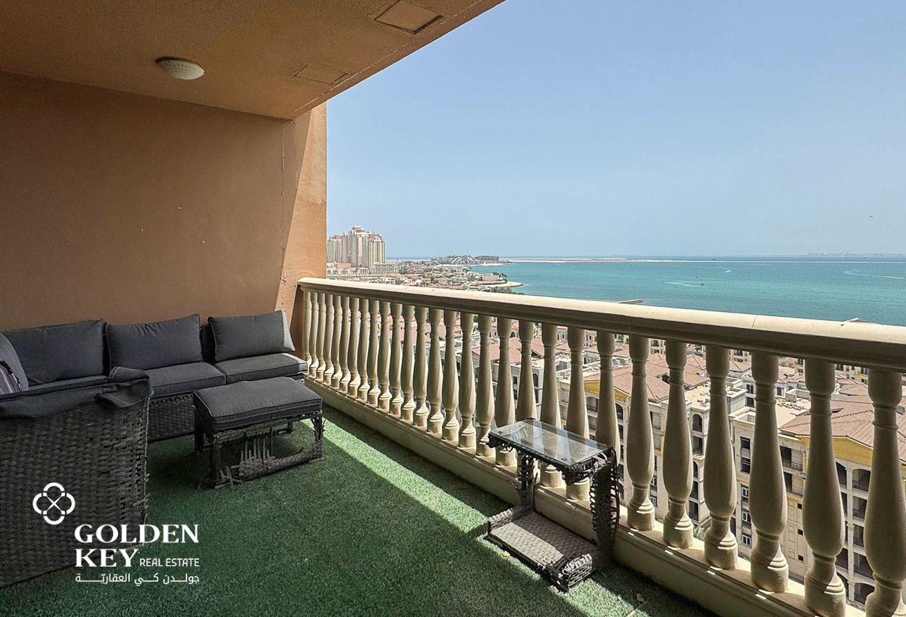 Sea View | Furnished 3BR w/ Balcony | Porto Arabia