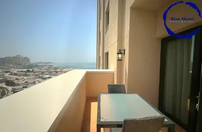 شقة - 2 غرف نوم - 3 حمامات للايجار في طريق بورتو الغربي - بورتو أرابيا - جزيرة اللؤلؤة - الدوحة