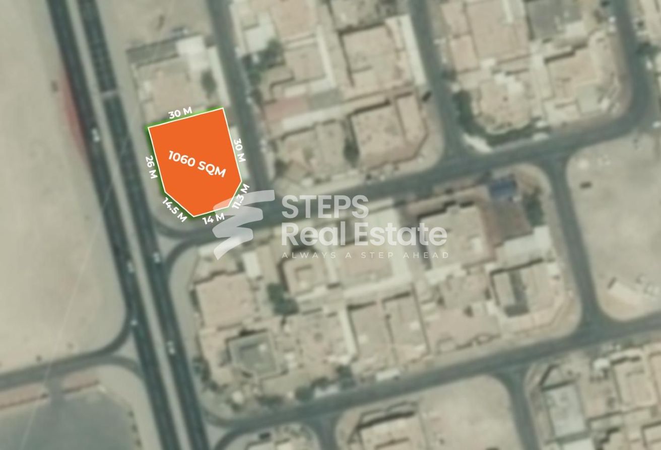 3-Frontage Corner Land for Sale in Ain Khaled