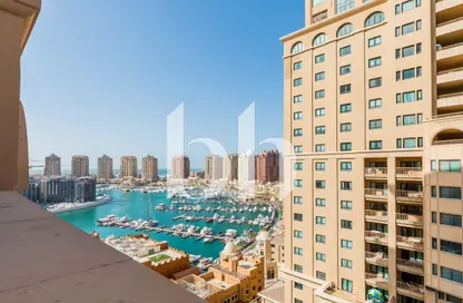 Apartment - 1 Bedroom - 2 Bathrooms for rent in West Porto Drive - Porto Arabia - The Pearl Island - Doha