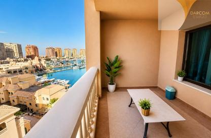 Apartment - 1 Bedroom - 2 Bathrooms for rent in West Porto Drive - Porto Arabia - The Pearl Island - Doha