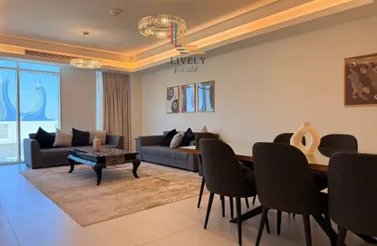 شقة - غرفة نوم - 2 حمامات للايجار في كريستال ريزيدنس - جزيرة جيوان - جزيرة اللؤلؤة - الدوحة