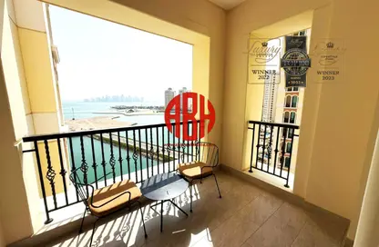 Apartment - 2 Bedrooms - 2 Bathrooms for rent in Viva West - Viva Bahriyah - The Pearl Island - Doha