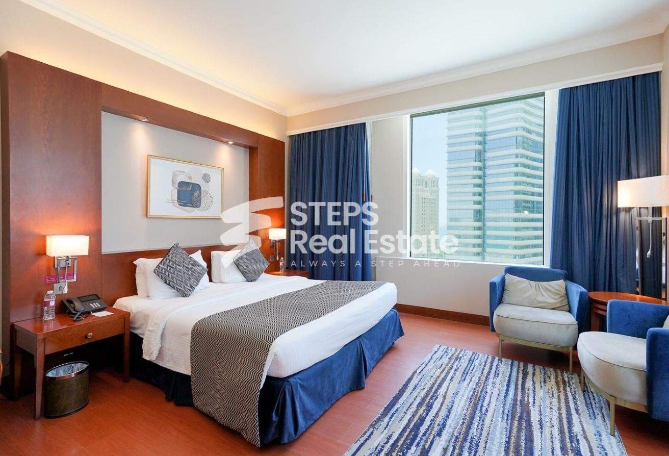 Furnished 1-Bedroom Flat for Rent in West Bay - apartment in Diplomatic Street