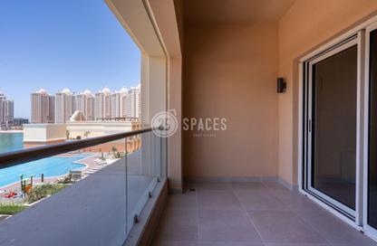 Apartment - 1 - 2 for rent in Al Mutahidah Tower - Viva Bahriyah - The Pearl Island - Doha