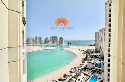 Apartment - Studio - 1 Bathroom for rent in Viva West - Viva Bahriyah - The Pearl Island - Doha