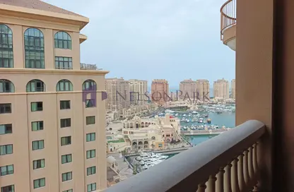 شقة - غرفة نوم - 2 حمامات للايجار في طريق بورتو الشرقي - بورتو أرابيا - جزيرة اللؤلؤة - الدوحة