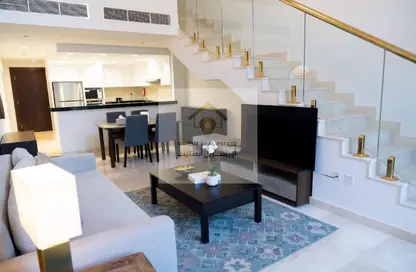 Duplex - 1 Bedroom - 2 Bathrooms for rent in Tower 27 - Viva Bahriyah - The Pearl Island - Doha