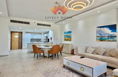 Apartment - 1 - 1 for rent in Lusail Marina Heights - Marina District - Lusail