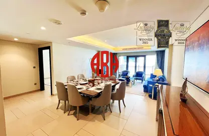 Apartment - 2 Bedrooms - 3 Bathrooms for rent in Abraj Bay - Abraj Quartiers - The Pearl Island - Doha