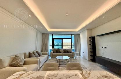 Apartment - 2 Bedrooms - 3 Bathrooms for rent in Lusail Marina Heights - Marina District - Lusail