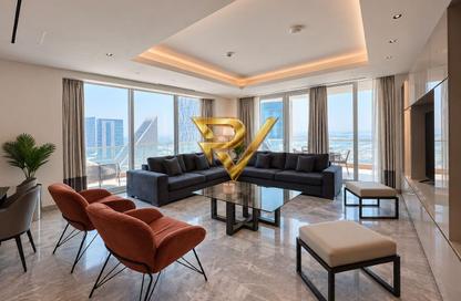 Apartment - 3 - 3 for rent in Lusail Marina Heights - Marina District - Lusail
