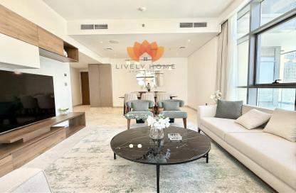 Apartment - 2 Bedrooms - 4 Bathrooms for rent in Lusail Marina Heights - Marina District - Lusail