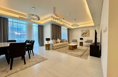 شقة - 2 غرف نوم - 4 حمامات للايجار في كريستال ريزيدنس - جزيرة جيوان - جزيرة اللؤلؤة - الدوحة