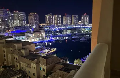 Apartment - 1 Bedroom - 2 Bathrooms for rent in East Porto Drive - Porto Arabia - The Pearl Island - Doha