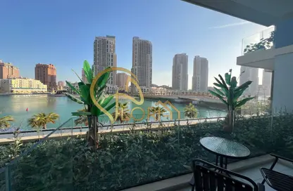 شقة - غرفة نوم - 2 حمامات للايجار في كريستال ريزيدنس - جزيرة جيوان - جزيرة اللؤلؤة - الدوحة