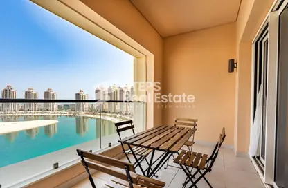 شقة - غرفة نوم - 2 حمامات للايجار في فيفا غرب - فيفا بحرية - جزيرة اللؤلؤة - الدوحة