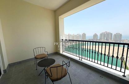Apartment - Studio - 1 Bathroom for rent in Viva West - Viva Bahriyah - The Pearl Island - Doha