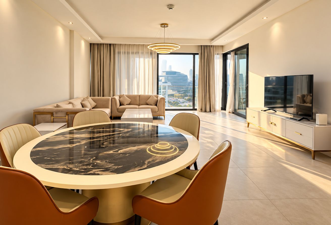 beachfront 1BR | Fully Furnished | sea view Lusail thumbnail 4