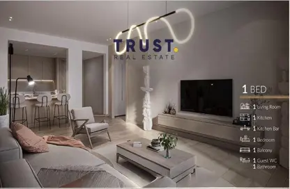 Apartment - 1 Bedroom - 2 Bathrooms for sale in Lusail Marina Heights - Marina District - Lusail