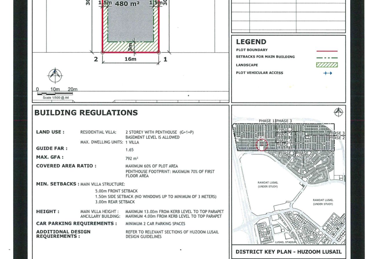 480 SQM | Prime Residential Land in Huzoom, Lusail