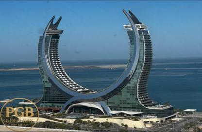 Office Space - Studio - 4 Bathrooms for rent in Lusail Marina Heights - Marina District - Lusail