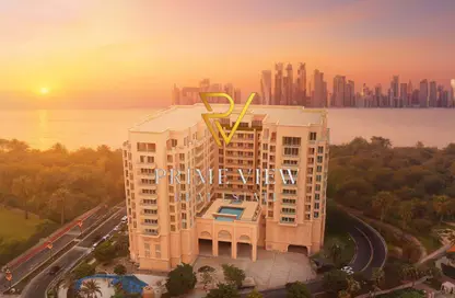 شقة - غرفة نوم - 2 حمامات للبيع في طريق بورتو الغربي - بورتو أرابيا - جزيرة اللؤلؤة - الدوحة