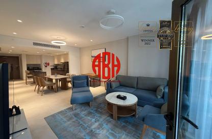 شقق فندقية - غرفة نوم - 2 حمامات للايجار في البلاج الجنوبي - البلاج - جزيرة اللؤلؤة - الدوحة