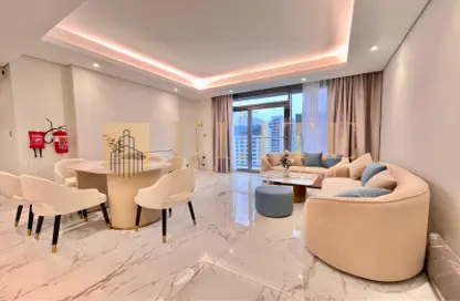 Apartment - 2 Bedrooms - 3 Bathrooms for rent in Lusail Marina Heights - Marina District - Lusail