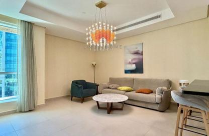 Apartment - 1 - 2 for rent in Lusail Marina Heights - Marina District - Lusail
