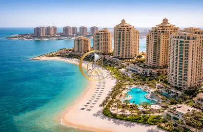 شقة - 2 غرف نوم - 3 حمامات للايجار في فيفا غرب - فيفا بحرية - جزيرة اللؤلؤة - الدوحة