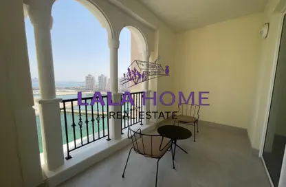 Apartment - 2 Bedrooms - 2 Bathrooms for rent in Viva Central - Viva Bahriyah - The Pearl Island - Doha