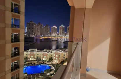 Apartment - 1 Bathroom for rent in Al Mutahidah Tower - Viva Bahriyah - The Pearl Island - Doha