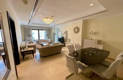 شقة - غرفة نوم - 2 حمامات للايجار في طريق بورتو الشرقي - بورتو أرابيا - جزيرة اللؤلؤة - الدوحة