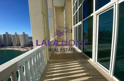 Apartment - 4 Bedrooms - 5 Bathrooms for rent in Viva West - Viva Bahriyah - The Pearl Island - Doha